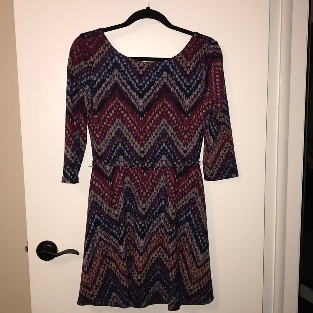 Sleeved sweater dress